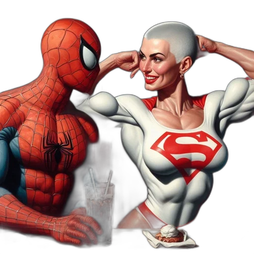 comic book art, concept art, photorealistic, 3d render transparent PNG cut-out