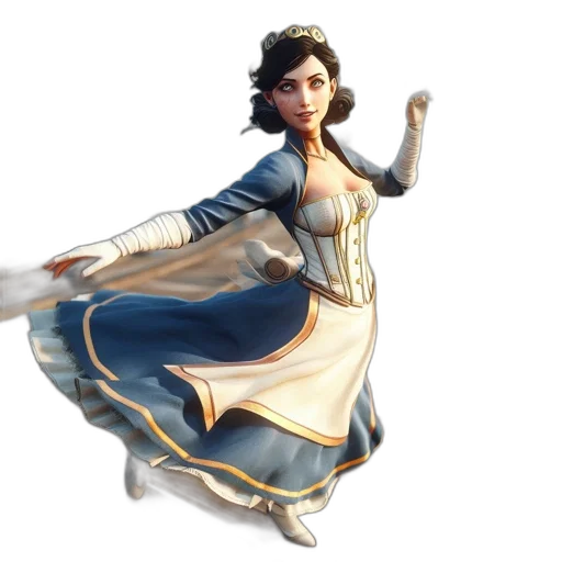 dress, staff, crown, concept art transparent PNG cut-out