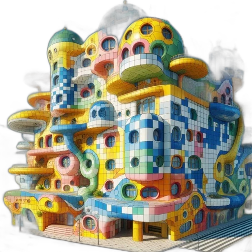 building, 3d render, concept art, photorealistic transparent PNG cut-out