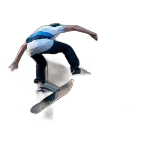 3d render, photorealistic, concept art, skateboarder transparent PNG cut-out