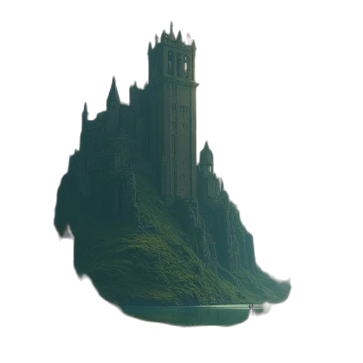 crown, dragon, building, tree transparent PNG cut-out
