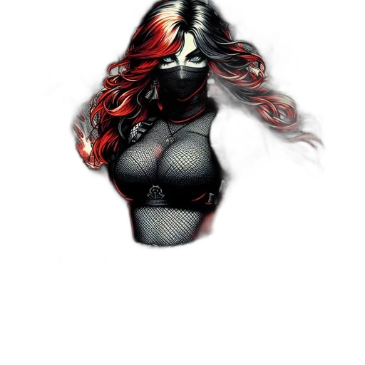 mask, dress, jewelry, comic book art transparent PNG cut-out