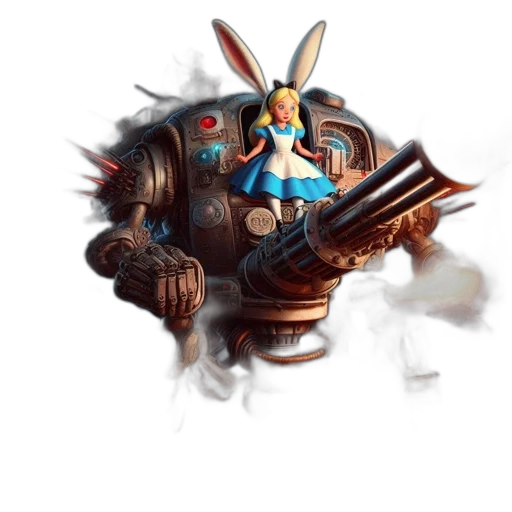 weapon, robot, staff, concept art transparent PNG cut-out