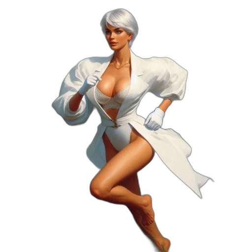 dress, jacket, weapon, concept art transparent PNG cut-out