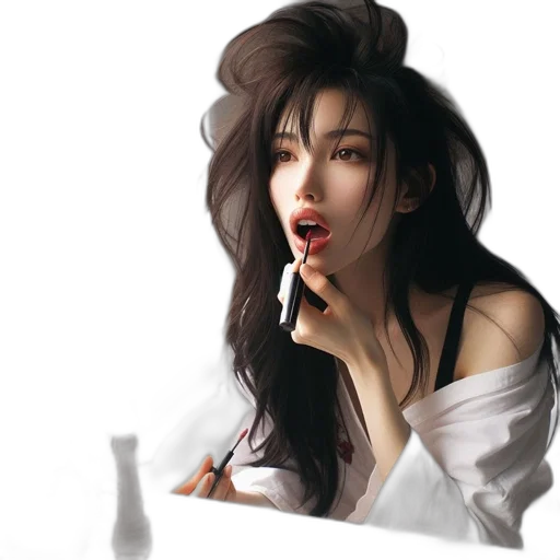 face, jewelry, photorealistic, oil painting transparent PNG cut-out