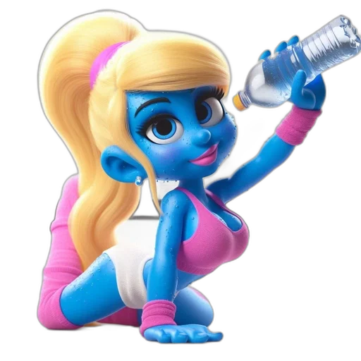 bottle, robot, staff, 3d render transparent PNG cut-out
