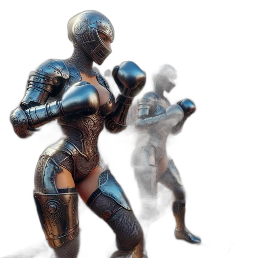 robot, concept art, 3d render, cyberpunk transparent PNG cut-out