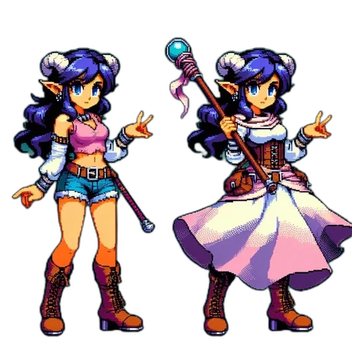 pixel art, concept art, fantasy art, comic book art transparent PNG cut-out