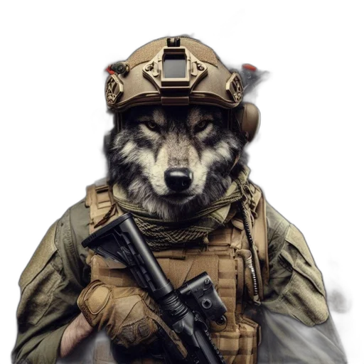 animal, jacket, weapon, staff transparent PNG cut-out