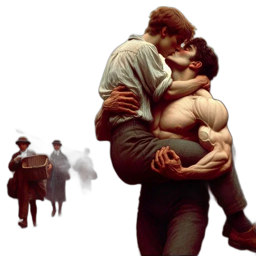 concept art, photorealistic, comic book art, oil painting transparent PNG cut-out