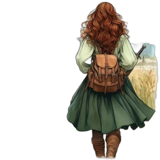dress, jacket, fantasy art, concept art transparent PNG cut-out