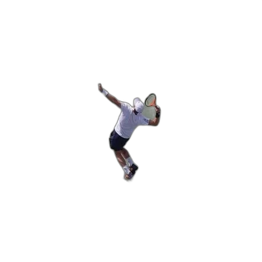 3d render, pixel art, tennis, player transparent PNG cut-out