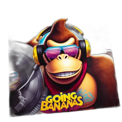 concept art, animated, donkey, sunglasses transparent PNG cut-out