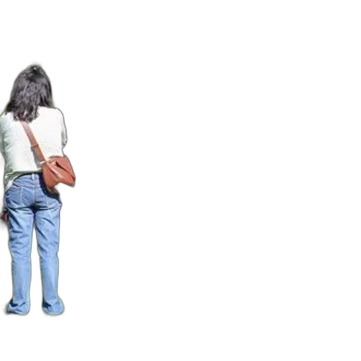 hair, mask, jacket, staff transparent PNG cut-out