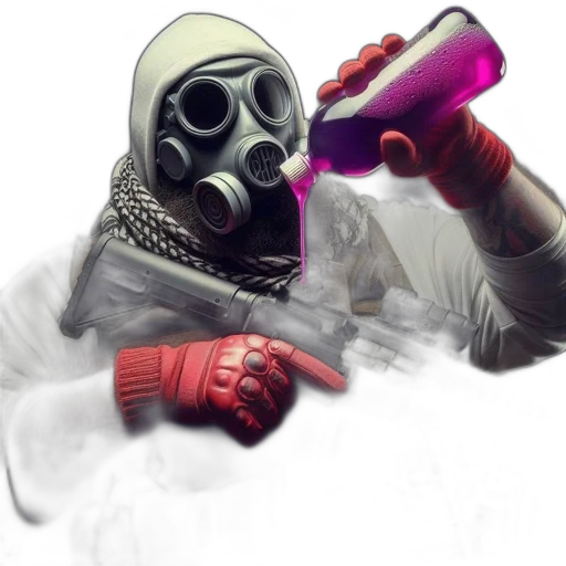 mask, weapon, bottle, robot transparent PNG cut-out
