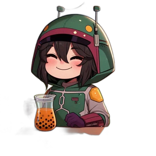 robot, food, staff, pixel art transparent PNG cut-out