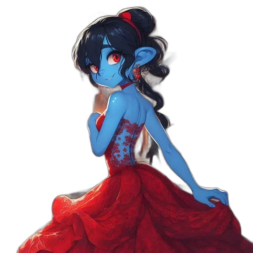 dress, concept art, watercolor, fantasy art transparent PNG cut-out