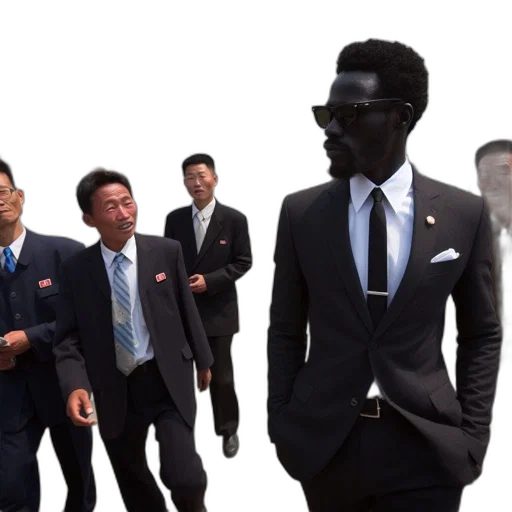 jacket, staff, face, 3d render transparent PNG cut-out