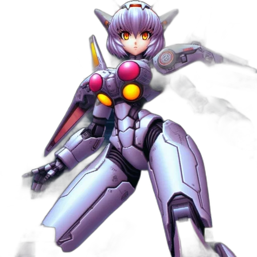robot, weapon, concept art, 3d render transparent PNG cut-out