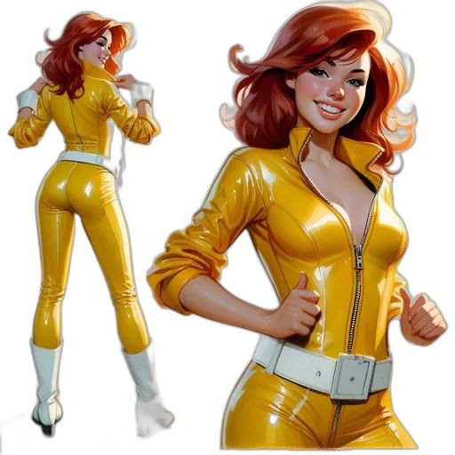 comic book art, concept art, 3d render, golden transparent PNG cut-out