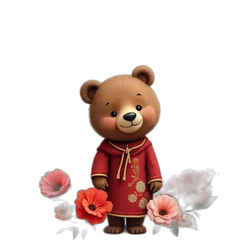 flower, staff, 3d render, concept art transparent PNG cut-out