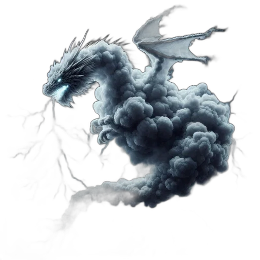 dragon, creature, animal, staff transparent PNG cut-out
