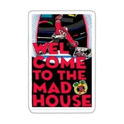 welcome, mad, house, poster transparent PNG cut-out