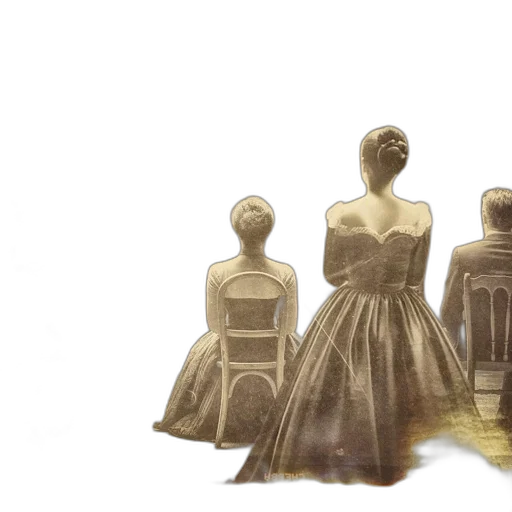 dress, crown, concept art, 3d render transparent PNG cut-out