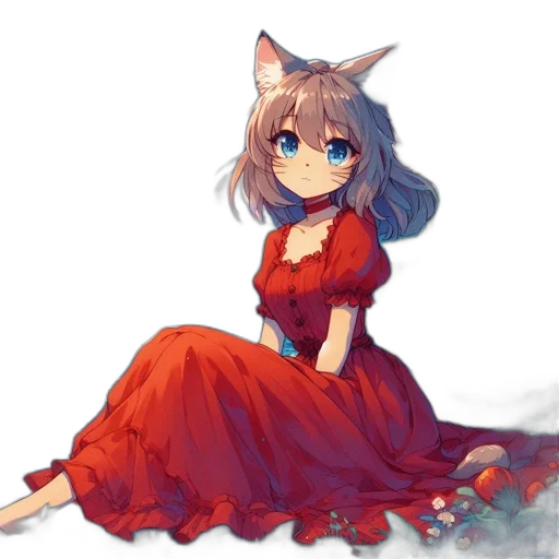 dress, staff, animal, creature transparent PNG cut-out