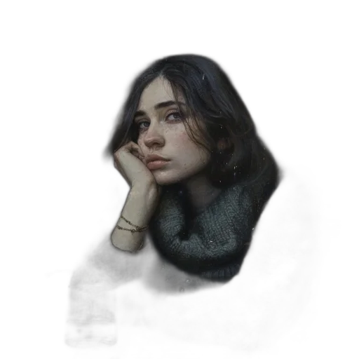 face, jacket, mask, jewelry transparent PNG cut-out
