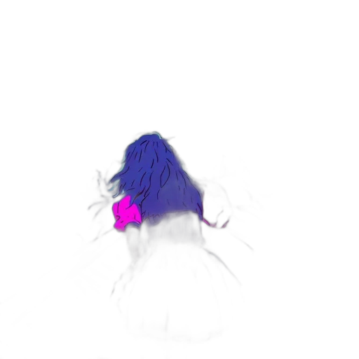 hair, dress, creature, mask transparent PNG cut-out