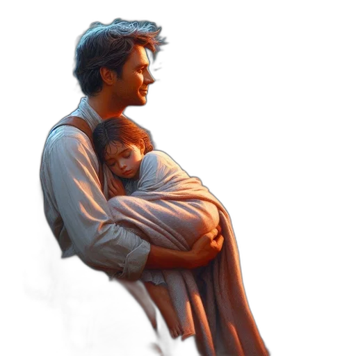 photorealistic, 3d render, concept art, man transparent PNG cut-out