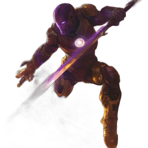 sword, weapon, staff, robot transparent PNG cut-out