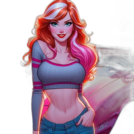 comic book art, concept art, cartoon, fantasy art transparent PNG cut-out