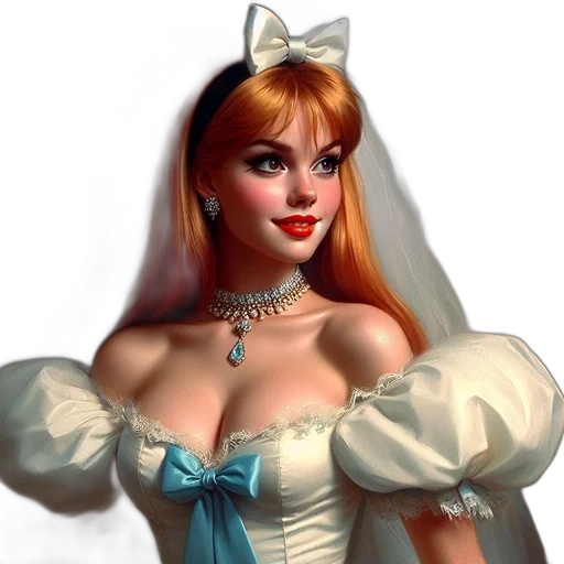 dress, jewelry, crown, photorealistic transparent PNG cut-out