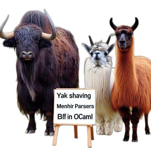 animal, three, animals, yak transparent PNG cut-out