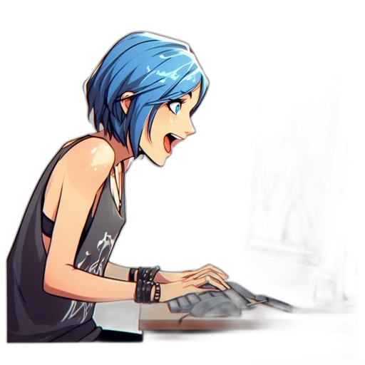 robot, anime, pixel art, concept art transparent PNG cut-out