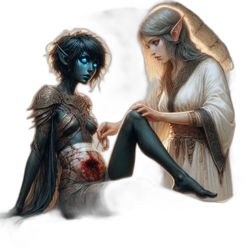 fantasy art, concept art, comic book art, pixel art transparent PNG cut-out