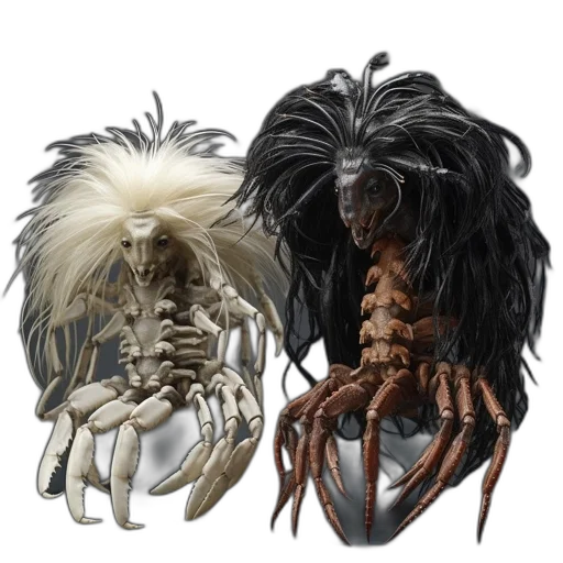 hair, mask, concept art, 3d render transparent PNG cut-out