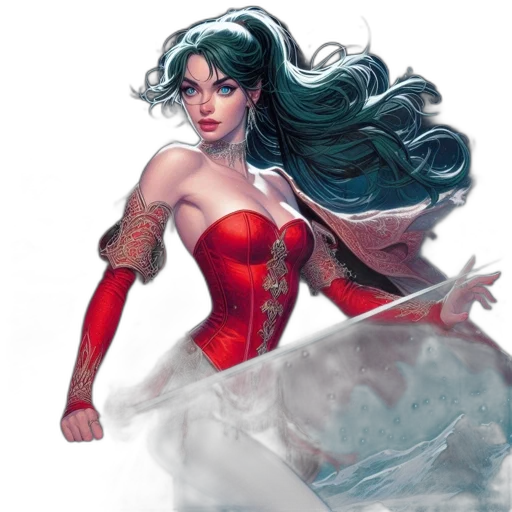 comic book art, concept art, fantasy art, photorealistic transparent PNG cut-out