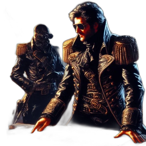 jacket, concept art, 3d render, comic book art transparent PNG cut-out