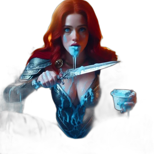 sword, weapon, comic book art, fantasy art transparent PNG cut-out