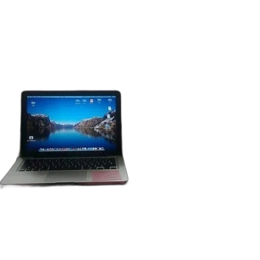 3d render, laptop, picture, lake transparent PNG cut-out