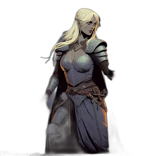 dress, sword, concept art, fantasy art transparent PNG cut-out