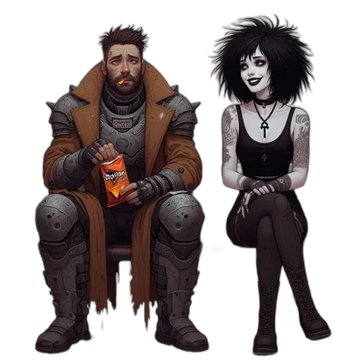 jacket, concept art, cyberpunk, comic book art transparent PNG cut-out