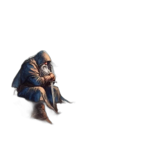 weapon, jacket, sword, creature transparent PNG cut-out