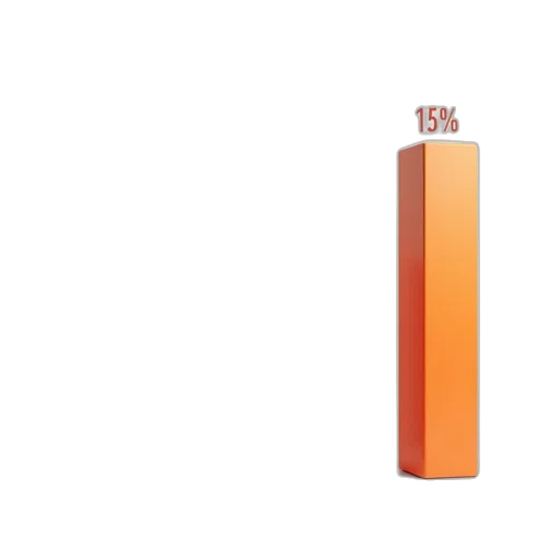 3d render, bar, graph, showing transparent PNG cut-out