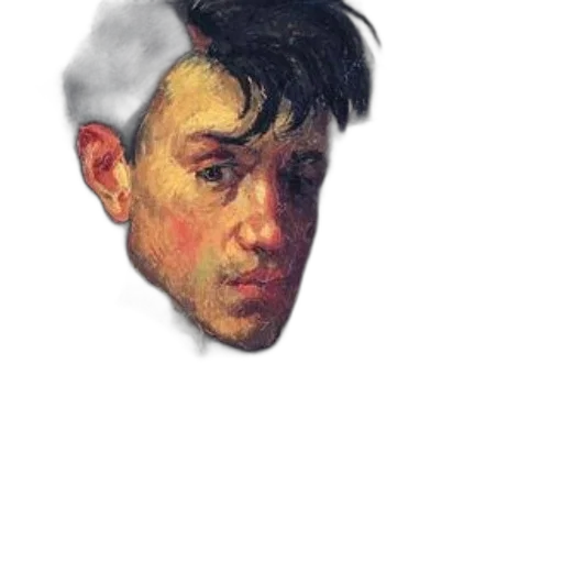 face, mask, hair, jacket transparent PNG cut-out