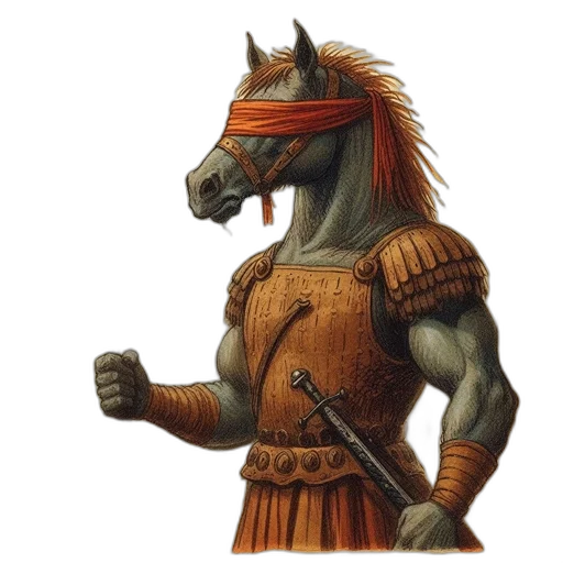 dragon, sword, staff, animal transparent PNG cut-out