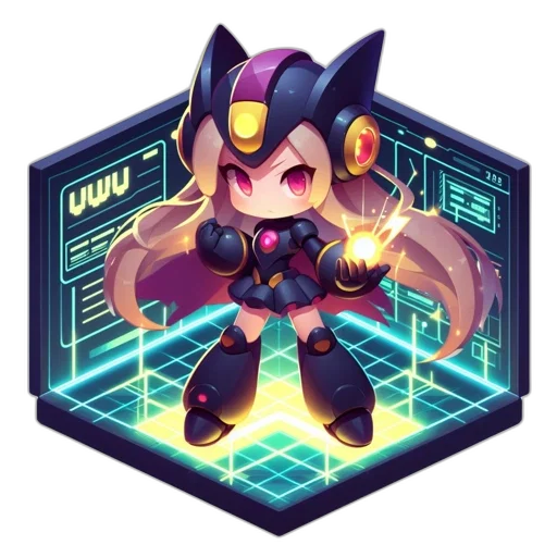 staff, weapon, cyberpunk, pixel art transparent PNG cut-out